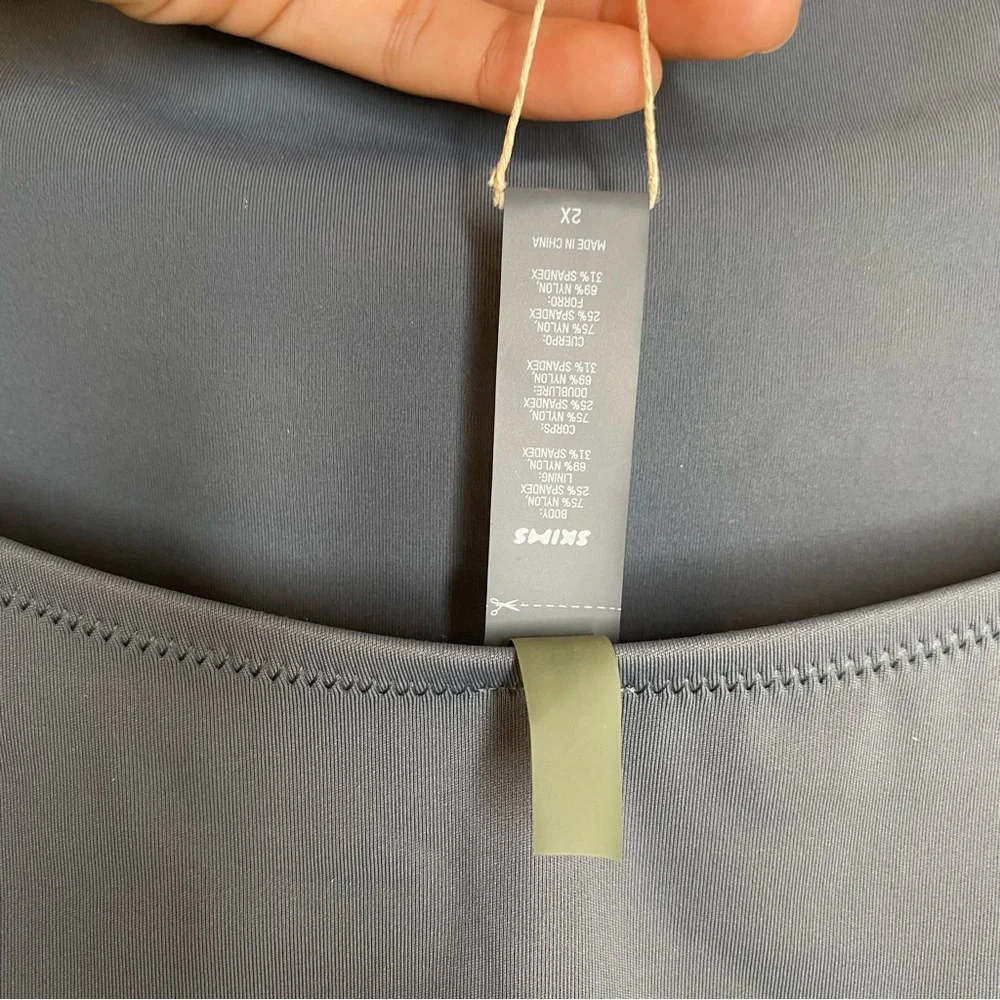 NEW!! SKIMS SHAPING SWIM CAMI ONE PIECE ~ Gunmetal